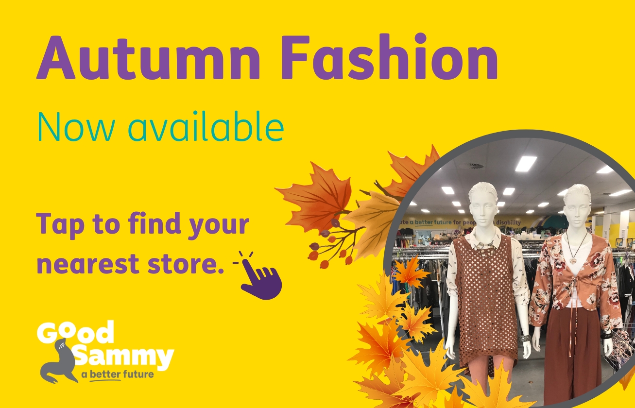 Autumn fashion. Now available. Tap to find your nearest store.